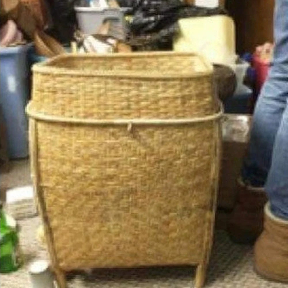 Woven Decorative Basket in Brown and Tan - Versatile Home Accent